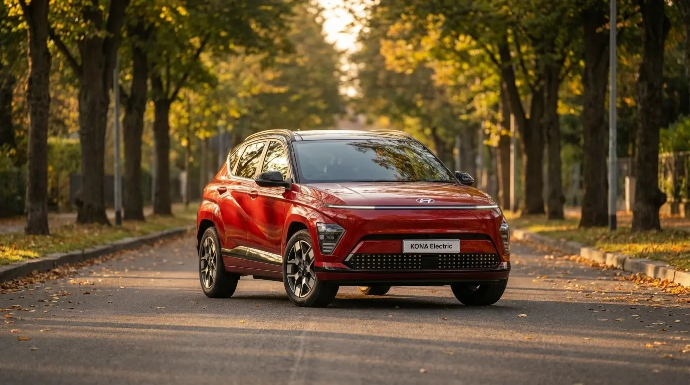 Port pengisian daya listrik baterai depan Hyundai Kona Electric