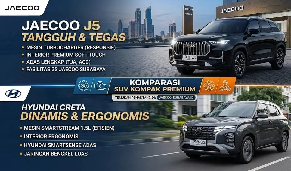Komparasi SUV Kompak Premium: Menakar Nyali Jaecoo J5 Menantang Dominasi Hyundai Creta di Indonesia